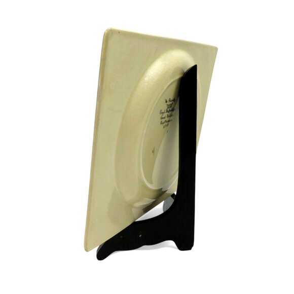 THE BIARRITZ Red Green Leaf Border Plate Royal Staffordshire England Vintage - Picture 10 of 11